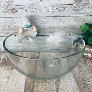 NWT Gorgeous Big 8” Glass Food container with Ceramic Hanging Removable Gnome